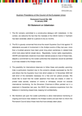 Statement by the Delegation of Austria/EU Presidency on Supreme Court trials in Uzbekistan concerning the events in Andijon, Uzbekistan, on 12 and 13 May 2005, and the case of Ms. N. Khidayatova