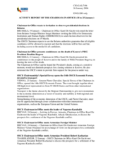 Report on the activities of the OSCE Chairman-in-Office