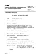 Journal of the 473rd Plenary Meeting of the Forum for Security Co-operation (es)