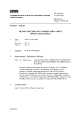 Journal of the 591st Special Plenary Meeting of the Permanent Council (fr)