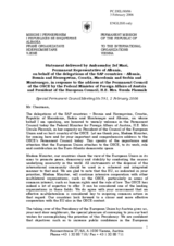 Statement by the Delegation of Albania on behalf of the delegations of the SAP countries - Albania, Bosnia and Herzegovina, Croatia, Macedonia and Serbia and Montenegro, in response to the address by the Austrian Foreign Minister, Dr. Ursula Plassnik