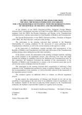 Statement on Varna consultations on Moldova-Transdniestria