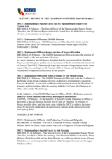 Report on the activities of the OSCE Chairman-in-Office