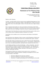 Statement by the Delegation of the United States of America on new pictures from Abu Ghraib
