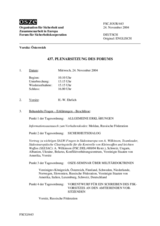 Journal of the 437th Plenary Meeting of the Forum for Security Co-operation (de)