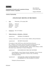 Journal of the 437th Plenary Meeting of the Forum for Security Co-operation