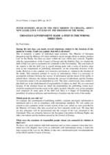 Interview with the Head of the OSCE Mission to Croatia, Feral Tribune