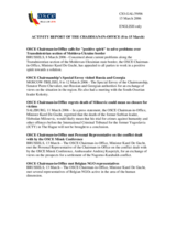 Report on the activities of the OSCE Chairman-in-Office