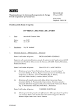 Journal of the 477th Plenary Meeting of the Forum for Security Co-operation (it)