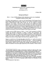 Background report on the case Blecic vs Croatia