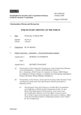 Journal of the 479th Plenary Meeting of the Forum for Security Co-operation