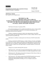 Forum for Security Co-operation Decision No. 3/06