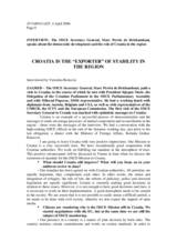 Interview with the OSCE Secretary General in the Croatian newspaper Jutarnji List