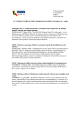 Report on the activities of the OSCE Chairman-in-Office