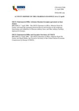 Report on the activities of the OSCE Chairman-in-Office