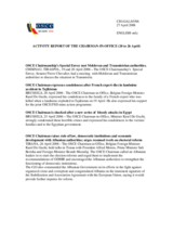 Report on the activities of the OSCE Chairman-in-Office