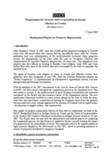 Background report on property repossession