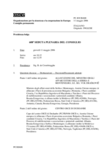 Journal of the 608th Plenary Meeting of the Permanent Council (it)