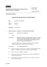 Journal of the 482nd Plenary Meeting of the Forum for Security Co-operation