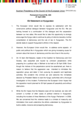 Statement by the Delegation of Austria/EU Presidency on situation in Kyrgyzstan and attack on a civil society leader in Bishkek