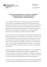 Statement by the Delegation of Germany regarding efforts to combat trafficking in human beings during the FIFA World Cup in Germany (de)