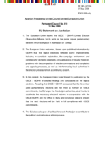 Statement by the Delegation of Austria/EU Presidency on the partial re-run of parliamentary elections in Azerbaijan, held on 13 May 2006