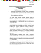 Statement by the Delegation of Austria/EU Presidency on the situation in Uzbekistan