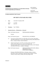 Journal of the 409th Plenary Meeting of the Forum for Security Co-operation (it)