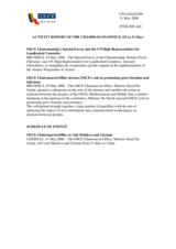 Report on the activities of the OSCE Chairman-in-Office