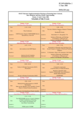 Schedule of side events