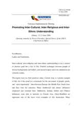 Opening remarks by Pierre Chevalier, Special Envoy of the OSCE Chairman-in-Office