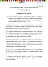 Statement by the Austrian Presidency of the Council of the European Union on the case of the Belarusian Helsinki Committee