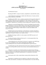 Decision No. 3 on the Annual Security Review Conference