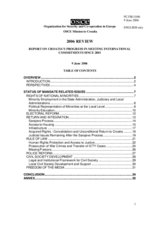 2006 Review: Report on Croatia's progress in meeting international commitments since 2001