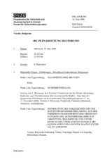 Journal of the 485th Plenary Meeting of the Forum for Security Co-operation (de)