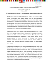 Statement by the Austrian Presidency of the Council of the European Union on the Donor's Conference on South-Ossetia, Georgia