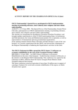 Report on the activities of the OSCE Chairman-in-Office