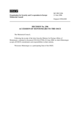 Ministerial Council Decision No. 2/06