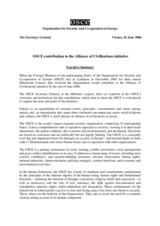 OSCE contribution to the Alliance of Civilizations initiative