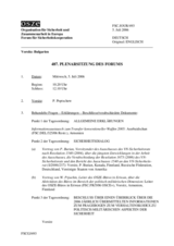 Journal of the 487th Plenary Meeting of the Forum for Security Co-operation (de)