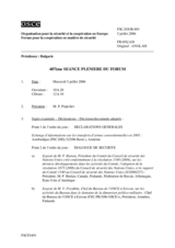 Journal of the 487th Plenary Meeting of the Forum for Security Co-operation (fr)