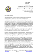 Statement by the Delegation of the United States of America on events in Georgia