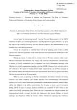 Remarks by Ambassador Omur Orhun, Personal Representative of the OSCE Chairman-in-Office on Combating Intolerance and Discrimination against Muslims