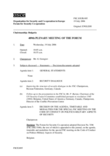 Journal of the 489th Plenary Meeting of the Forum for Security Co-operation