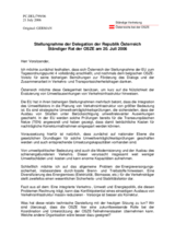 Statement by the Delegation of Austria on the Dialogue and Action on Transport - Outcome of the Fourteenth Economic Forum (de)