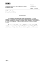 Permanent Council Decision No. 4