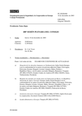 Journal of the 488th Plenary Meeting of the Permanent Council (es)