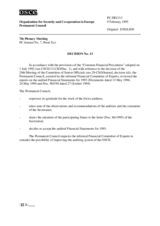 Permanent Council Decision No. 13
