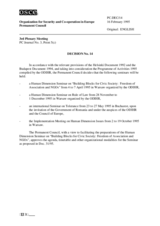 Permanent Council Decision No. 14