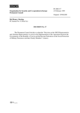 Permanent Council Decision No. 17